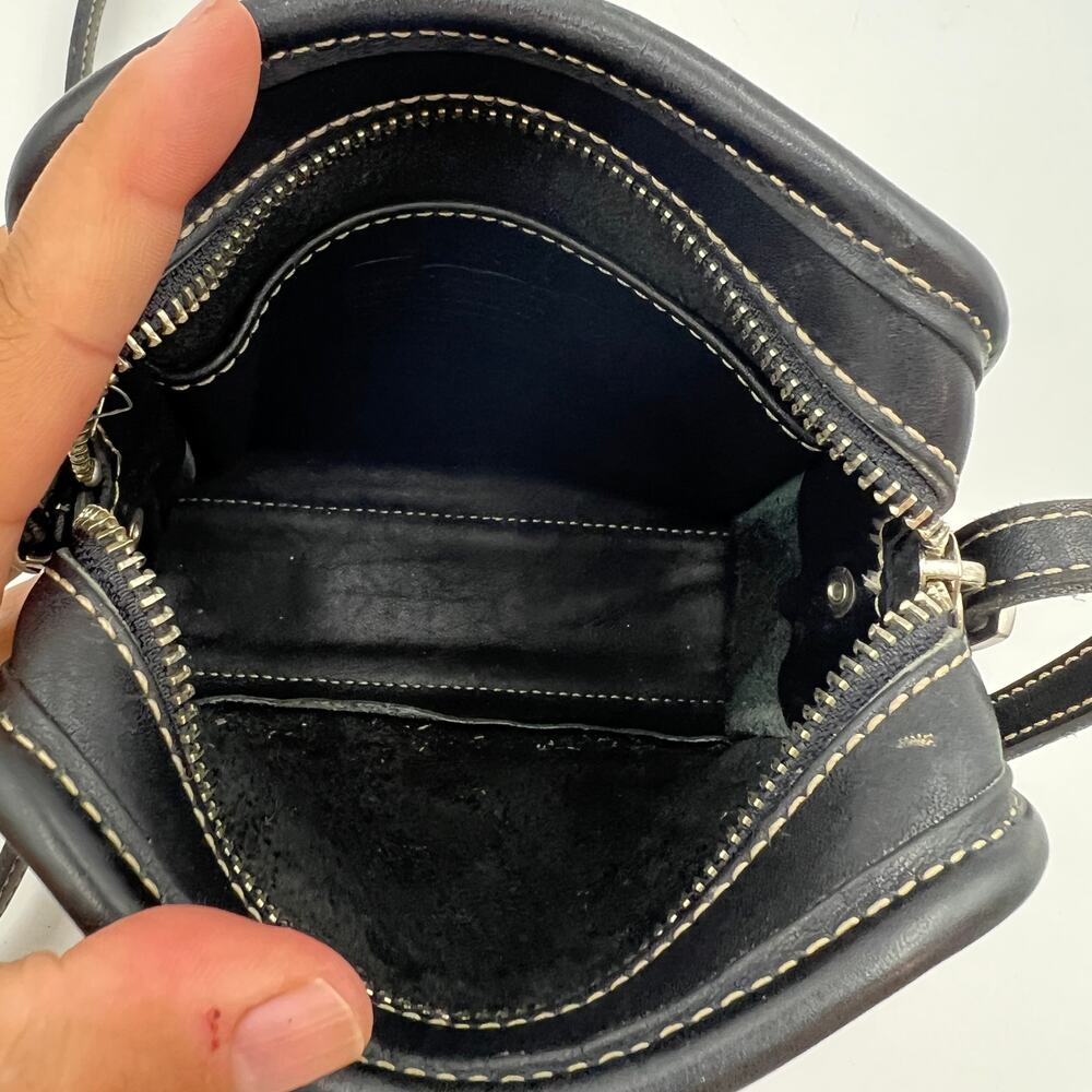 Vintage Coach Bellini Zip Bag Black Leather Purse - Picture 4 of 10